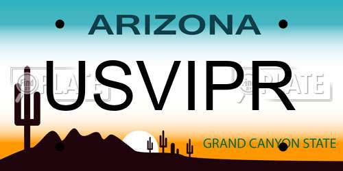 USVIPR Arizona License Plate