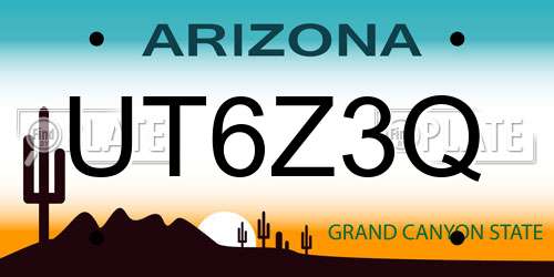 UT6Z3Q Arizona License Plate