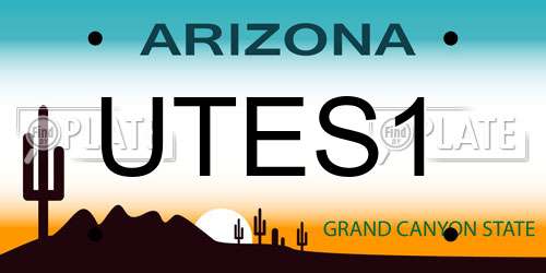 UTES1 Arizona License Plate