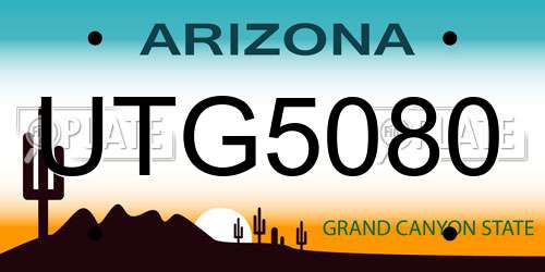 UTG5080 Arizona License Plate