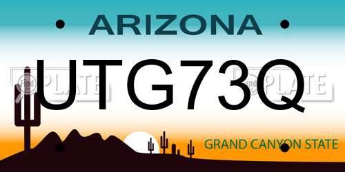 UTG73Q Arizona License Plate