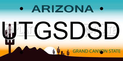 UTGSDSD Arizona License Plate