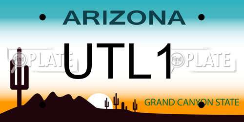UTL1 Arizona License Plate