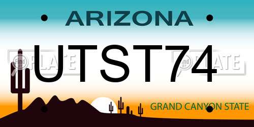 UTST74 Arizona License Plate