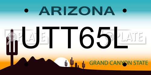 UTT65L Arizona License Plate