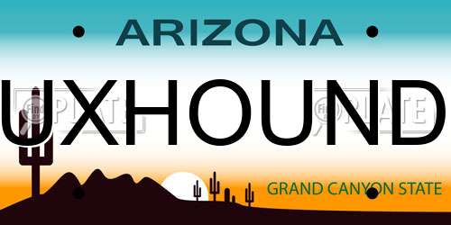 UXHOUND Arizona License Plate