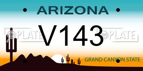 V143 Arizona License Plate