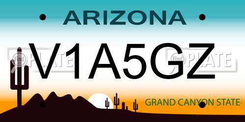 V1A5GZ Arizona License Plate