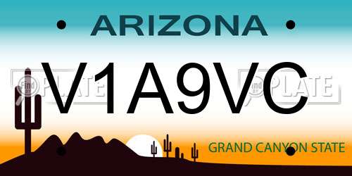 V1A9VC Arizona License Plate