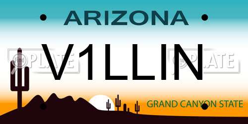 V1LLIN Arizona License Plate