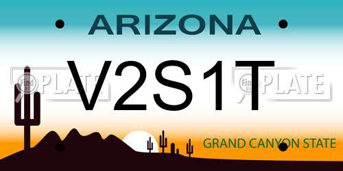 V2S1T Arizona License Plate