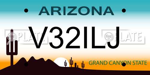 V32ILJ Arizona License Plate