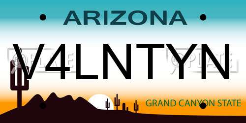 V4LNTYN Arizona License Plate
