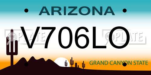 V706LO Arizona License Plate