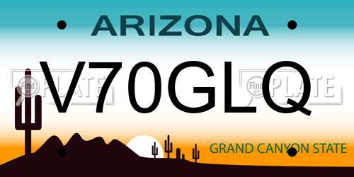 V70GLQ Arizona License Plate