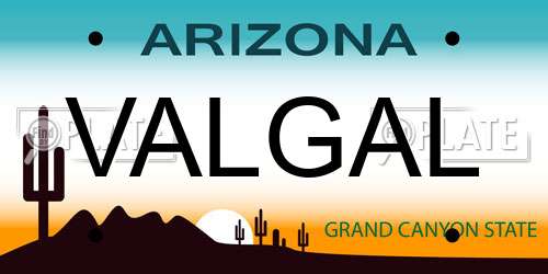 VALGAL Arizona License Plate
