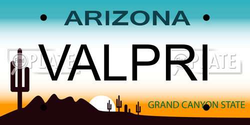 VALPRI Arizona License Plate