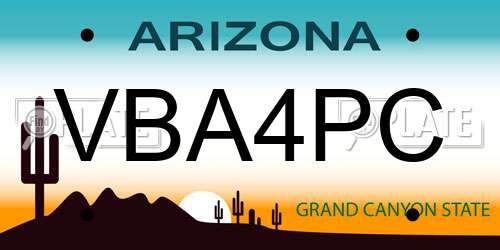 VBA4PC Arizona License Plate