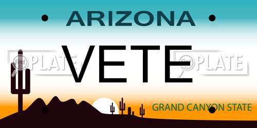 VETE Arizona License Plate
