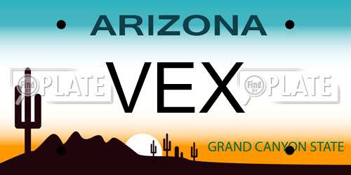 VEX Arizona License Plate