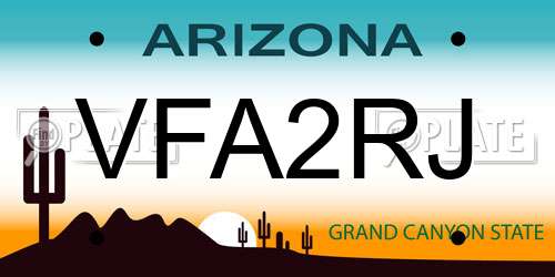 VFA2RJ Arizona License Plate