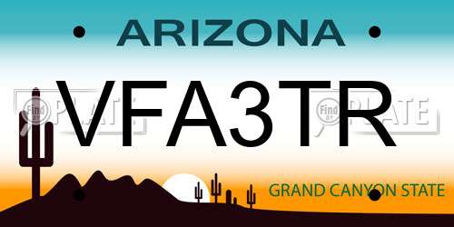 VFA3TR Arizona License Plate