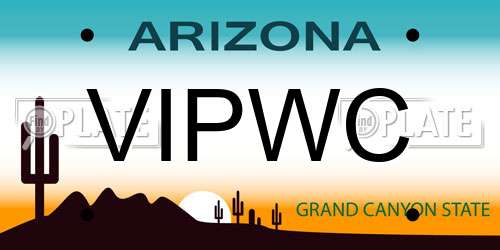 VIPWC Arizona License Plate