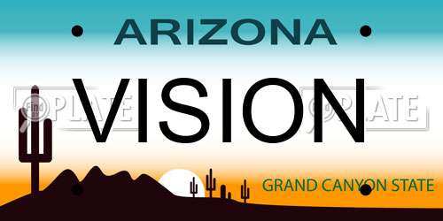 VISION Arizona License Plate