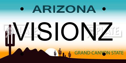 VISIONZ Arizona License Plate