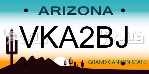 VKA2BJ Arizona License Plate