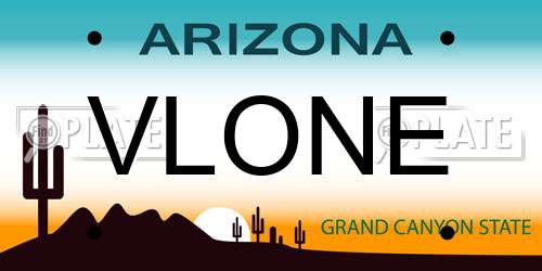 VLONE Arizona License Plate