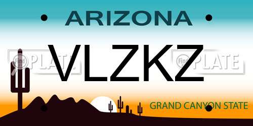 VLZKZ Arizona License Plate