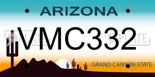 VMC332 Arizona License Plate