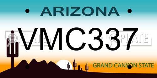 VMC337 Arizona License Plate