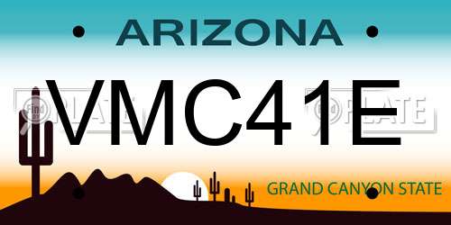 VMC41E Arizona License Plate