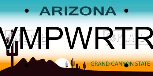 VMPWRTR Arizona License Plate