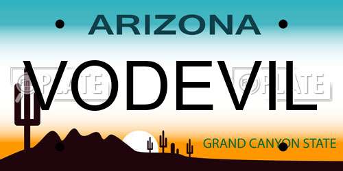 VODEVIL Arizona License Plate