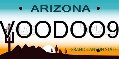 VOODOO9 Arizona License Plate