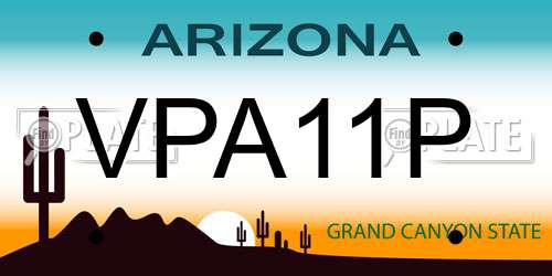 VPA11P Arizona License Plate