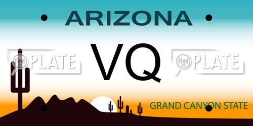 VQ Arizona License Plate