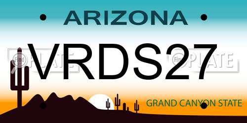 VRDS27 Arizona License Plate