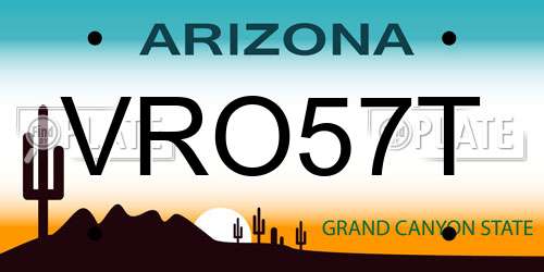 VRO57T Arizona License Plate