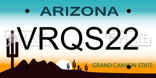 VRQS22 Arizona License Plate