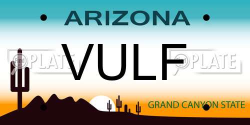VULF Arizona License Plate