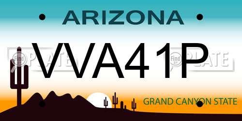 VVA41P Arizona License Plate