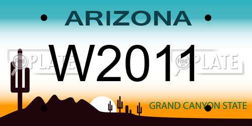 W2011 Arizona License Plate