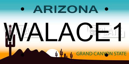 WALACE1 Arizona License Plate