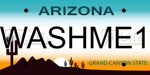 WASHME1 Arizona License Plate