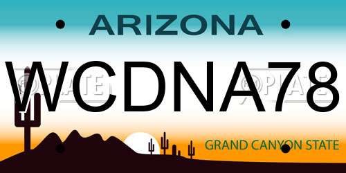 WCDNA78 Arizona License Plate
