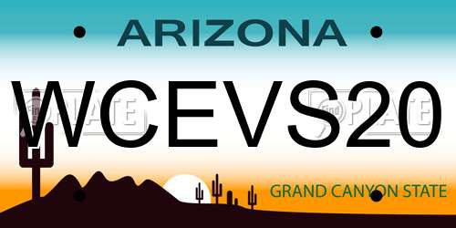 WCEVS20 Arizona License Plate